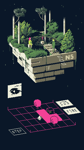 The Guide teaching the Protagonist about the layers