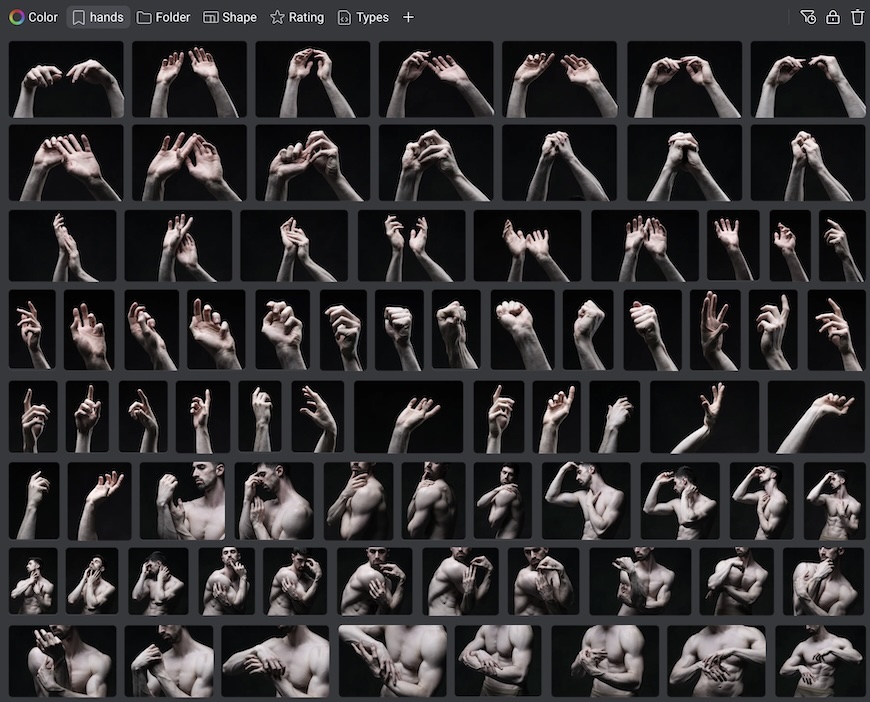 An Eagle library tagged with hands - Photos by Satine Zillah